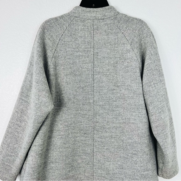 MADEWELL Stanza Herringbone GRAY Wool Blend Coat Jacket size S - Picture 7 of 11